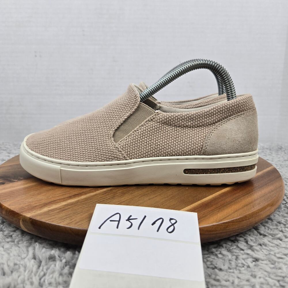 Birkenstock Womens 39 Oswego Sandcastle Beige Canvas Suede Slip On Daily Sneaker